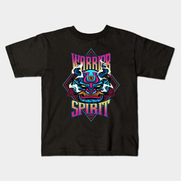 Warrior Spirit Kids T-Shirt by FishFinger